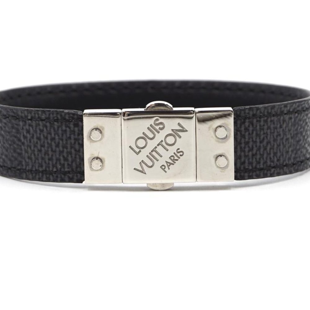 Louis Vuitton Damier-graphite Silver Bracelet - Picture 1 of 8